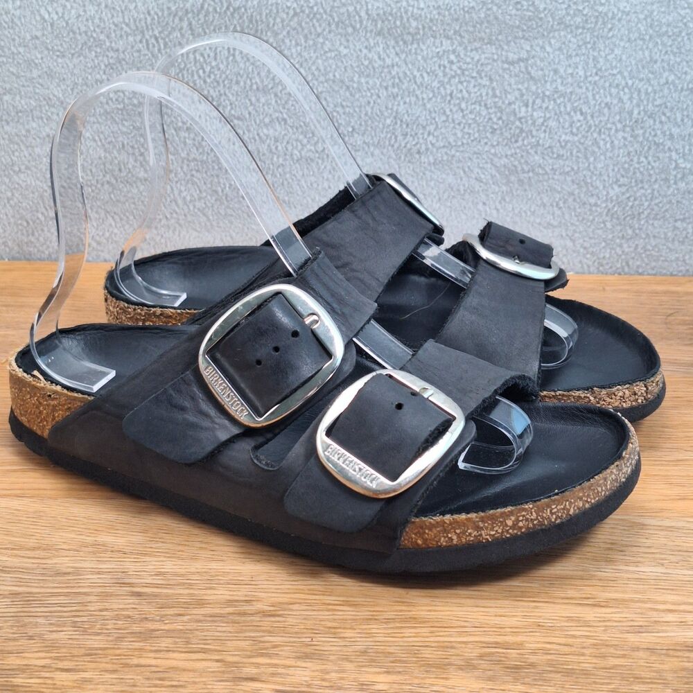 Birkenstock Arizona Big Buckle Sandals Women’s EU 38 US 7 7.5 Narrow Black